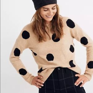 NWT Madewell Dot Graystone Pullover Sweater sz XL